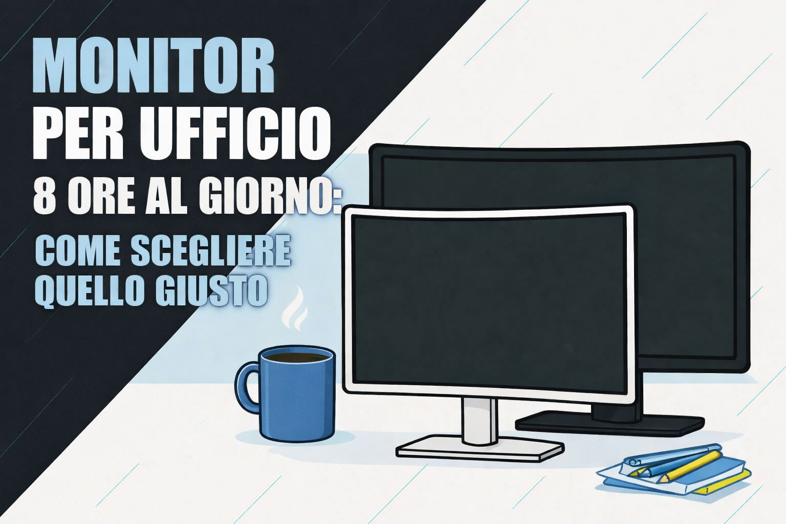 Monitor per ufficio 8 ore al giorno: come scegliere quello giusto