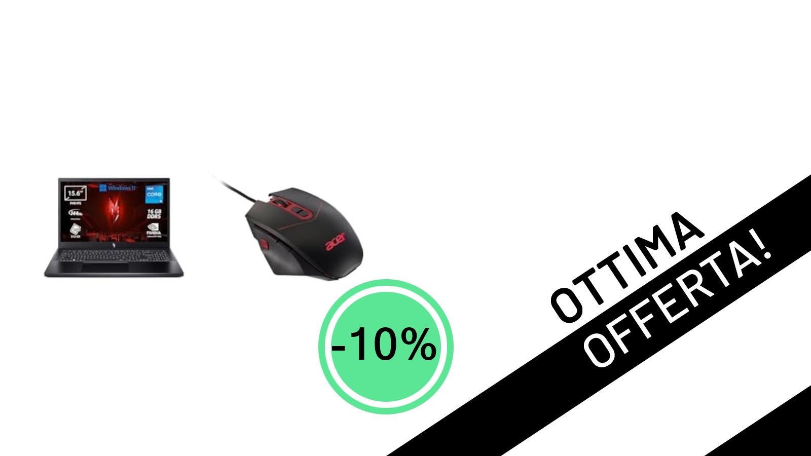 Acer Nitro V 15: Il Notebook Gaming con RTX 4050 a un prezzo incredibile grazie al -10%!