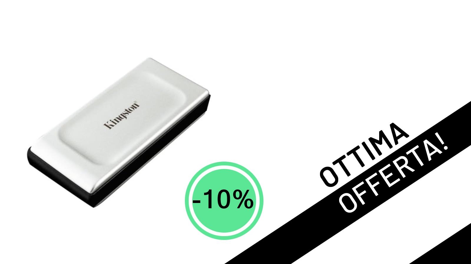 Non perdere l'occasione: Il potentissimo SSD Portatile Kingston XS2000 500GB a soli 59,90€!