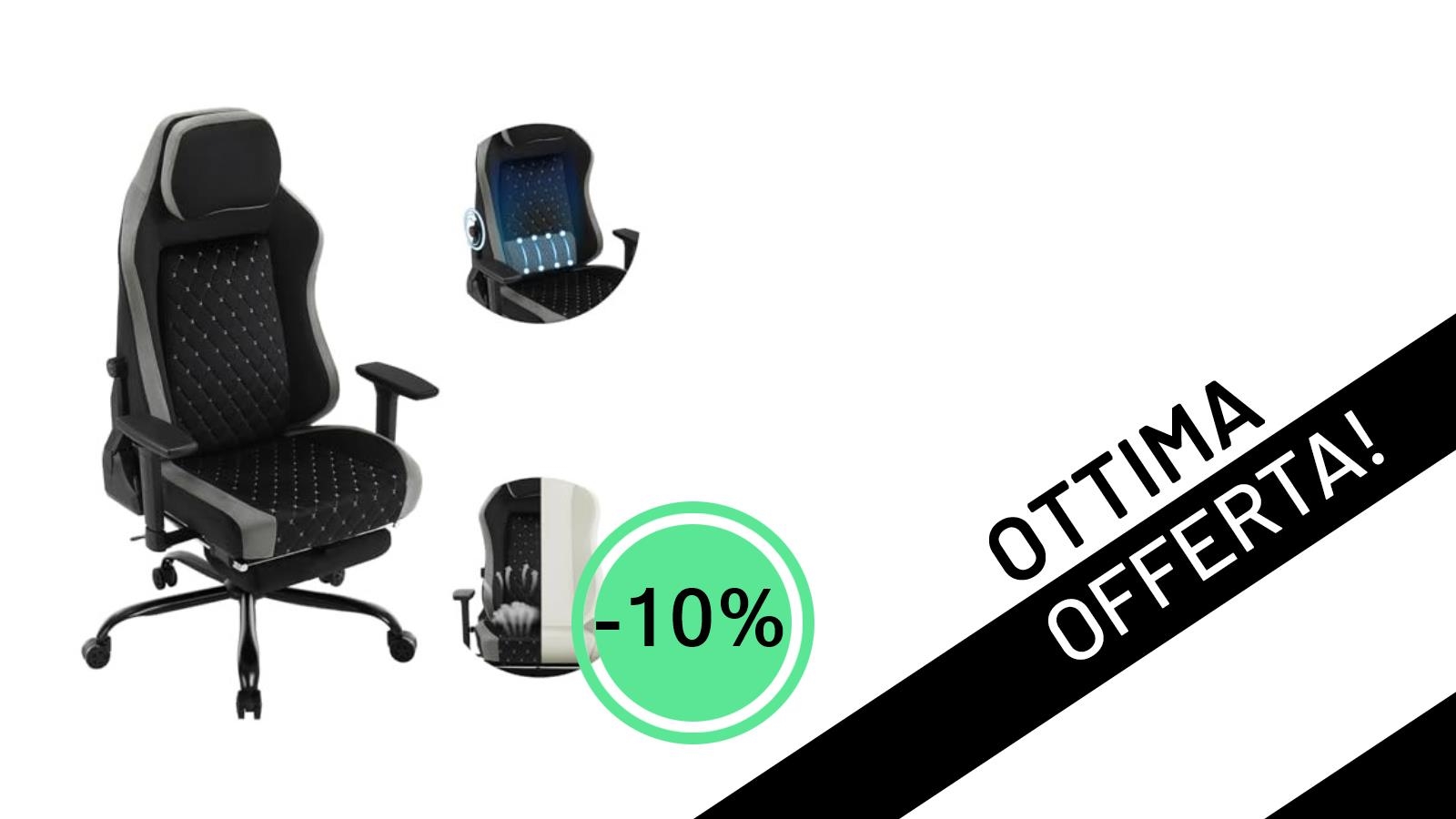 Sedia Gaming WOLTU GS05szg: Il Comfort Rivoluzionario in Velluto Scontato del 10%!