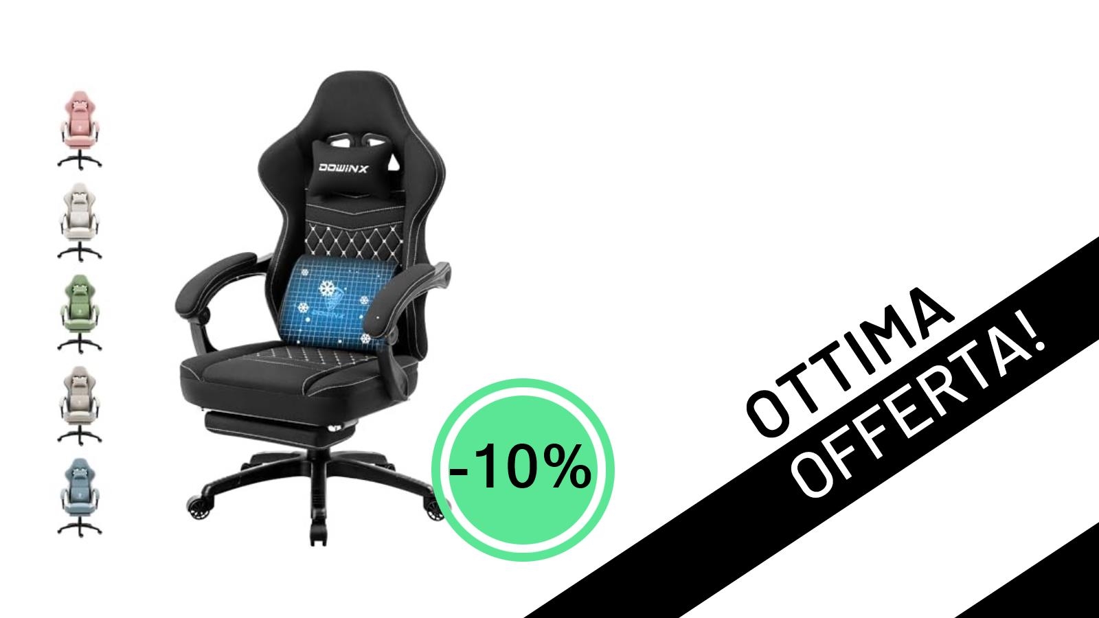 Offerta Imperdibile: La Sedia Gaming Dowinx che rivoluziona il comfort è tua a soli 117,32€!