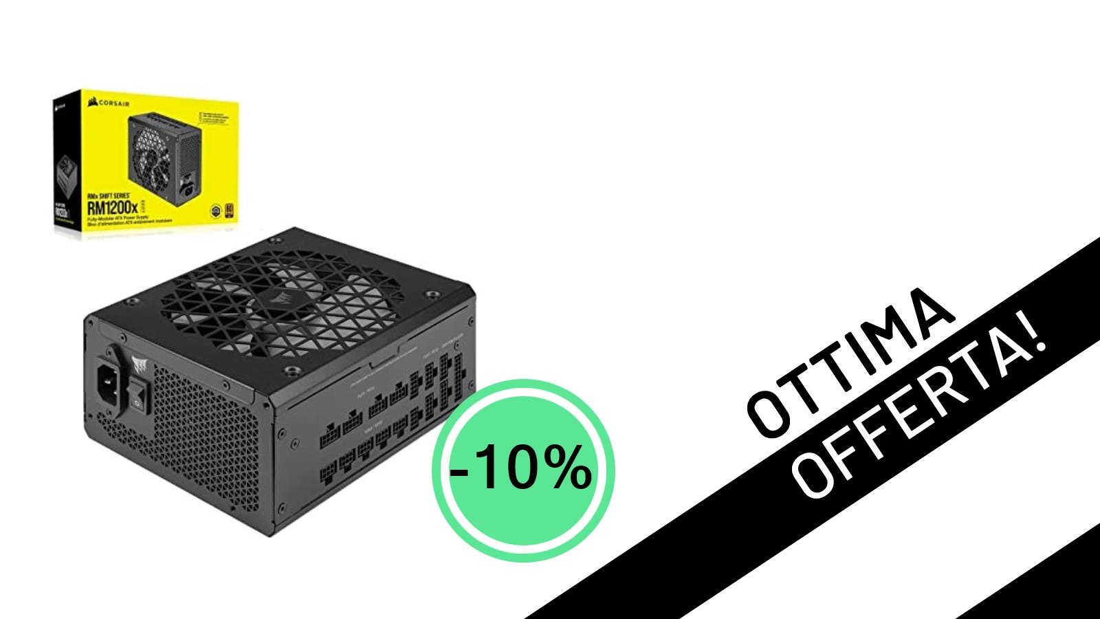 Non perdere l'occasione: Corsair RM1200x SHIFT in offerta a soli 206,00€!