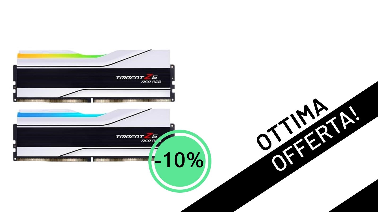 Offerta Imperdibile: La G.SKILL Trident Z5 Neo RGB DDR5 6000 MT/s CL30 Sbarca con il -10% di Sconto!