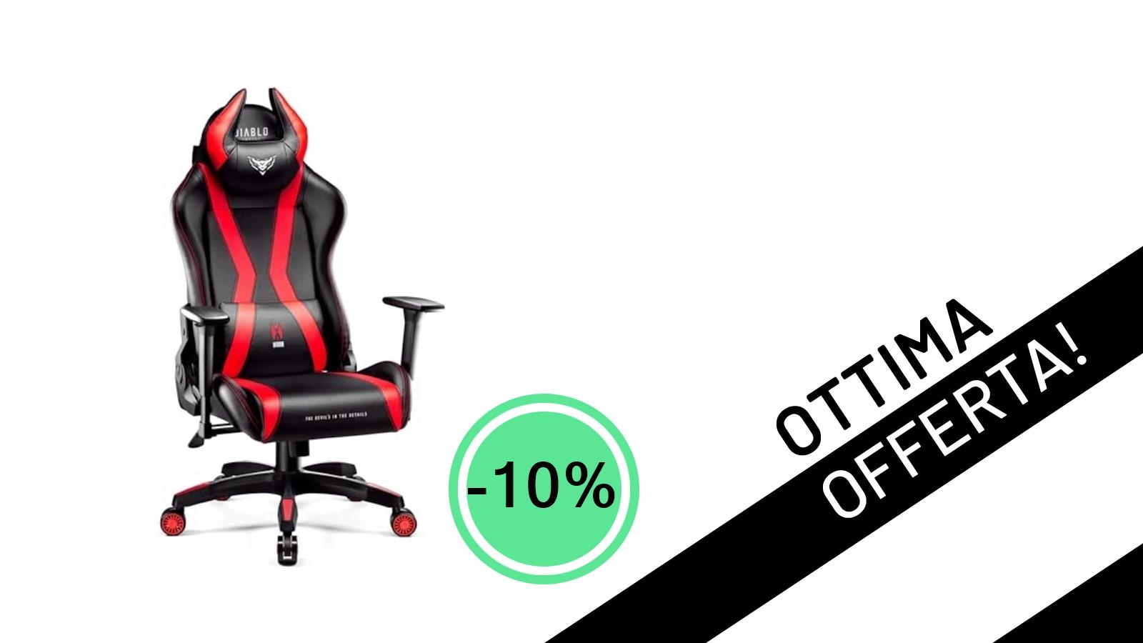 La DIABLO X-Horn 2.0 King (XL) è ora tua a soli 259,99€: comfort da gaming senza compromessi!