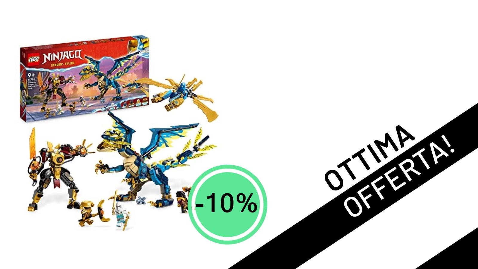 Affare Imperdibile: Il Colossale LEGO NINJAGO 71796 con Dragone e Mech è Scontato del 10%!