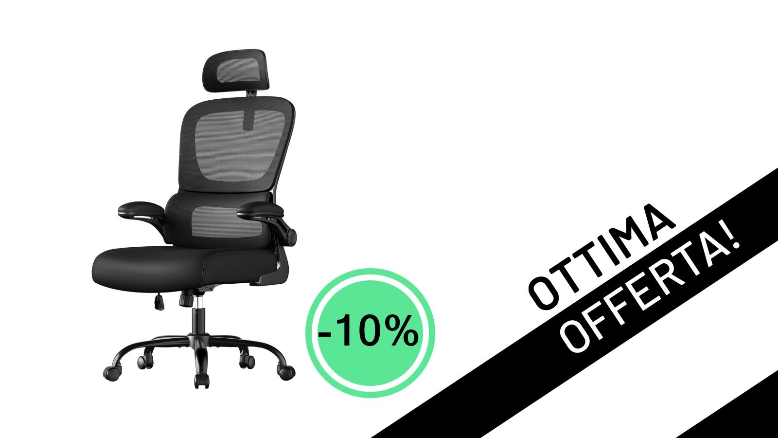 La Sedia Ergonomica SONGMICS perfetta per Gaming e Studio è in offerta a soli 71,99€!