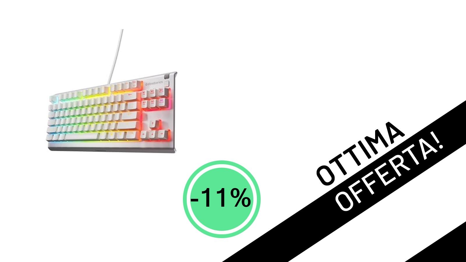 SteelSeries Apex 3 TKL: La Tastiera Gaming Silenziosa e Resistente in Offerta Imperdibile!