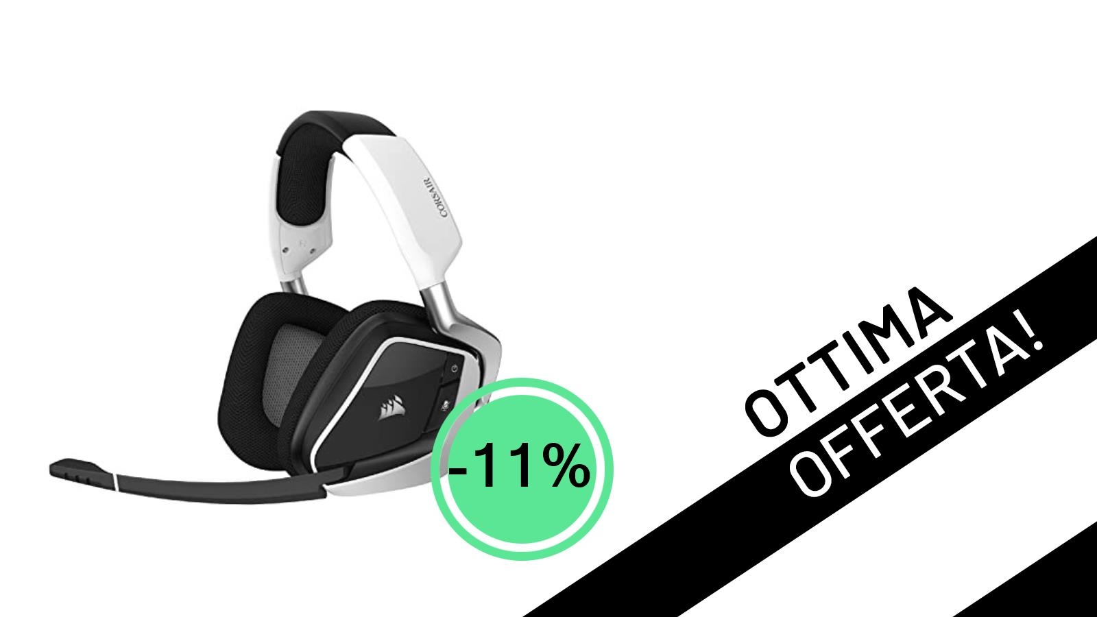 Offerta imperdibile: le cuffie gaming CORSAIR VOID RGB ELITE con Suono Surround 7.1 a soli 79,99€!