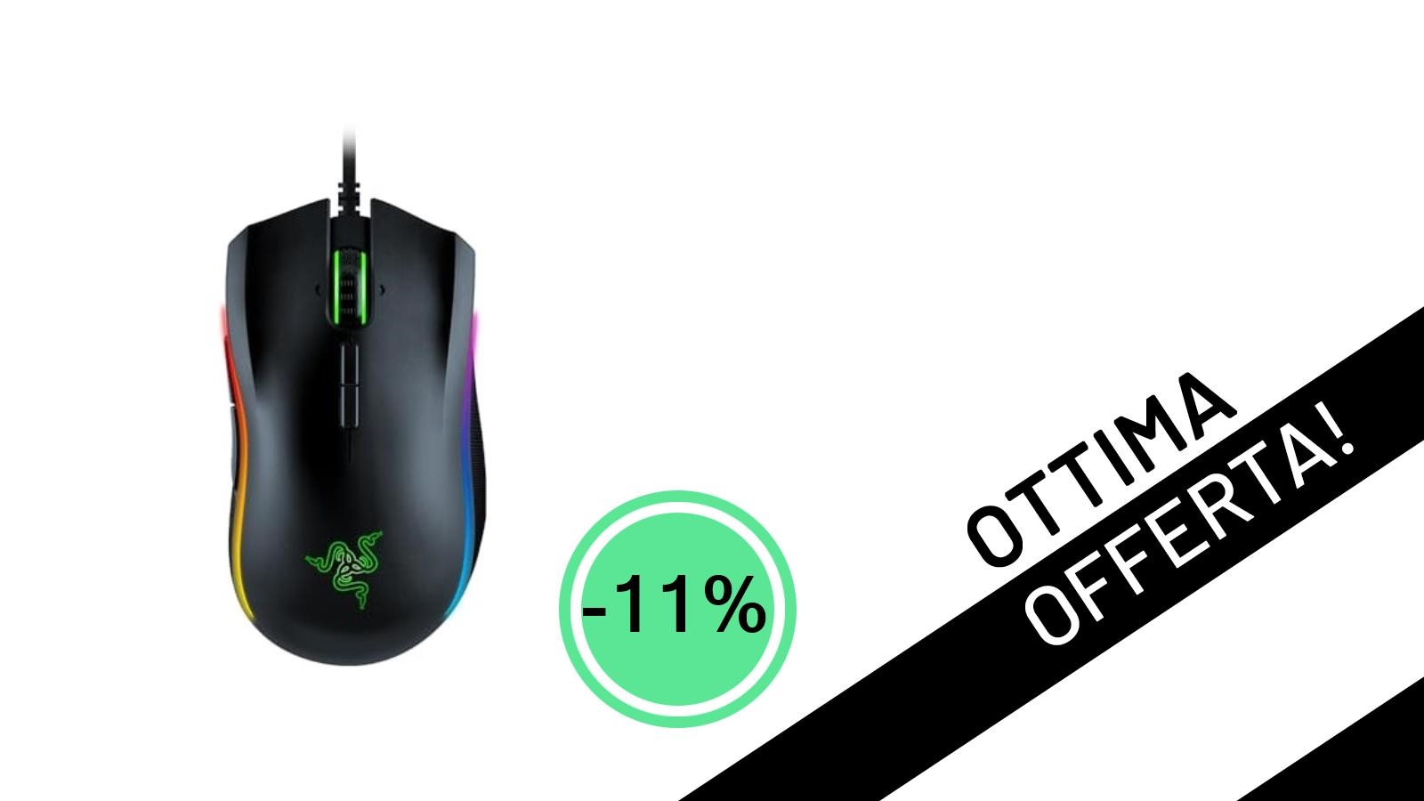Razer Mamba Elite: L'iconico mouse gaming è in offerta imperdibile a soli 70,46€!