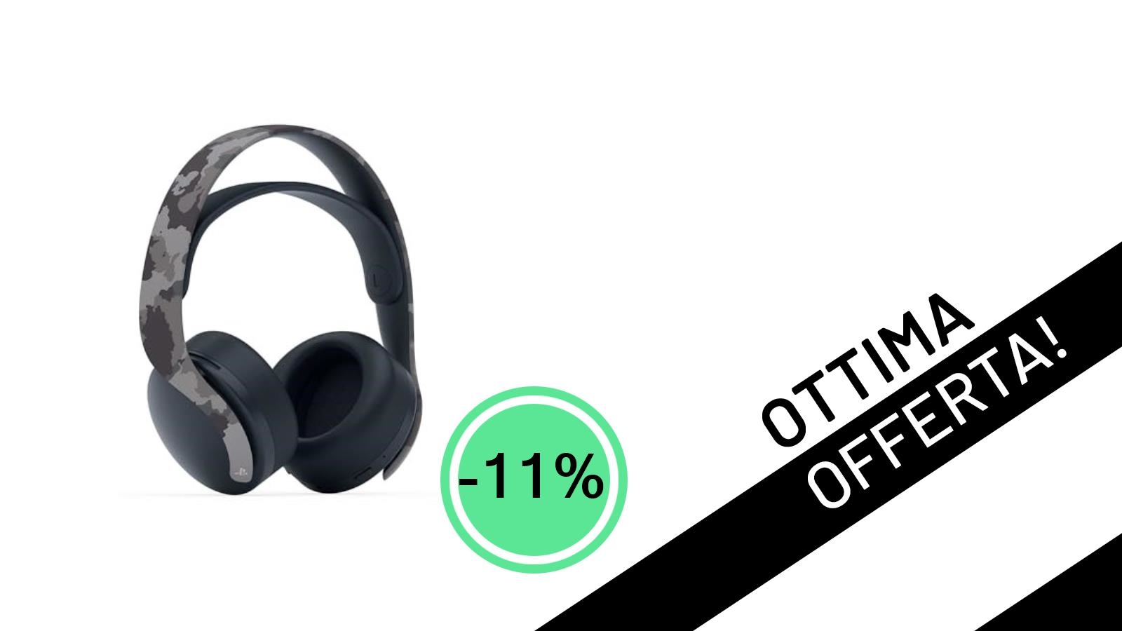 Immergiti nel Gioco: Cuffie Gaming PULSE Wireless Grey Camouflage Scontate del 11%!