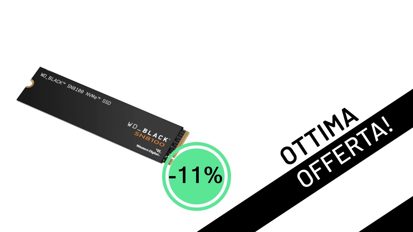 Velocità Inaudita: L'SSD WD_BLACK SN8100 PCIe Gen 5 da 1TB Sfreccia con uno Sconto da Non Perdere!