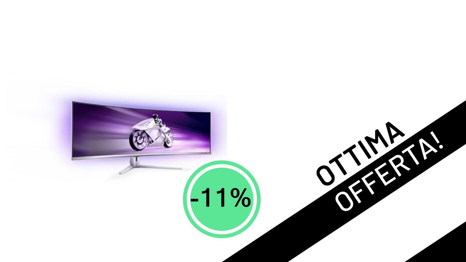 Philips Evnia 49M2C8900L: L'OLED Curvo da 49 Pollici per il Gaming Estremo Scontato del -11%!