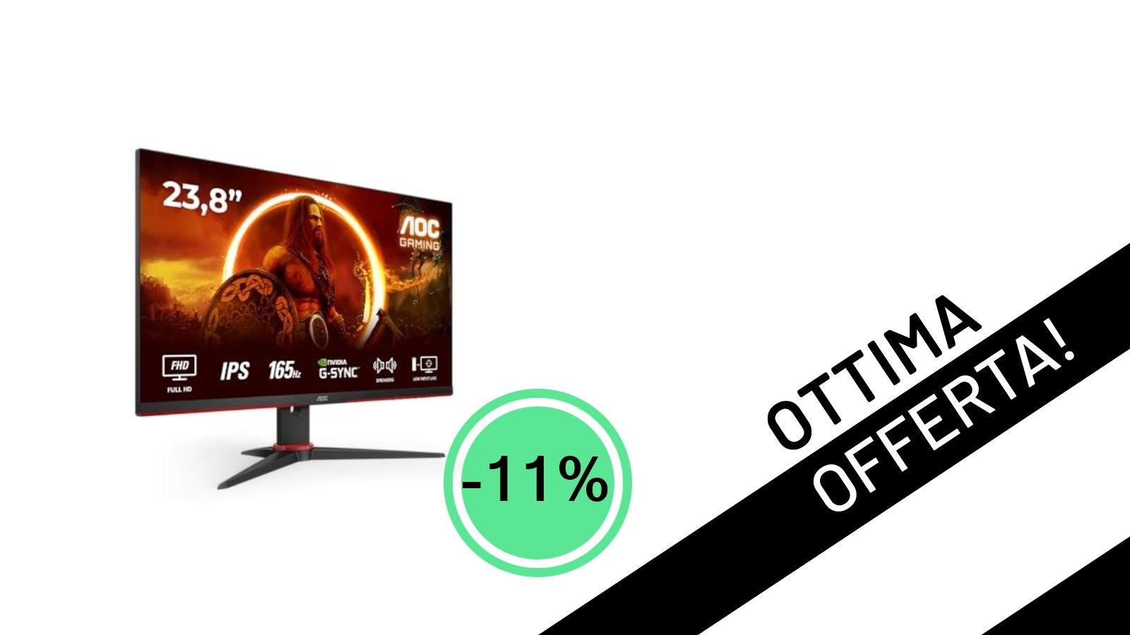 Offerta Imperdibile: Il Monitor AOC Gaming 24G2SPAE per veri gamer a soli 127,96€!
