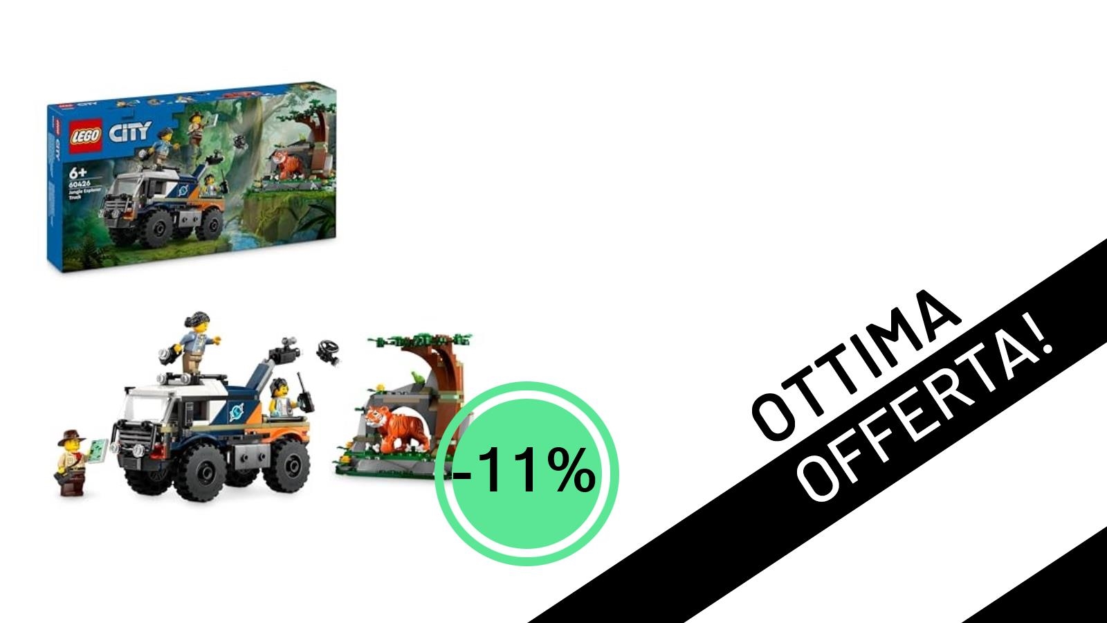 Avventura LEGO City Scontata: Il Fuoristrada dell'Esploratore della Giungla al -11%!