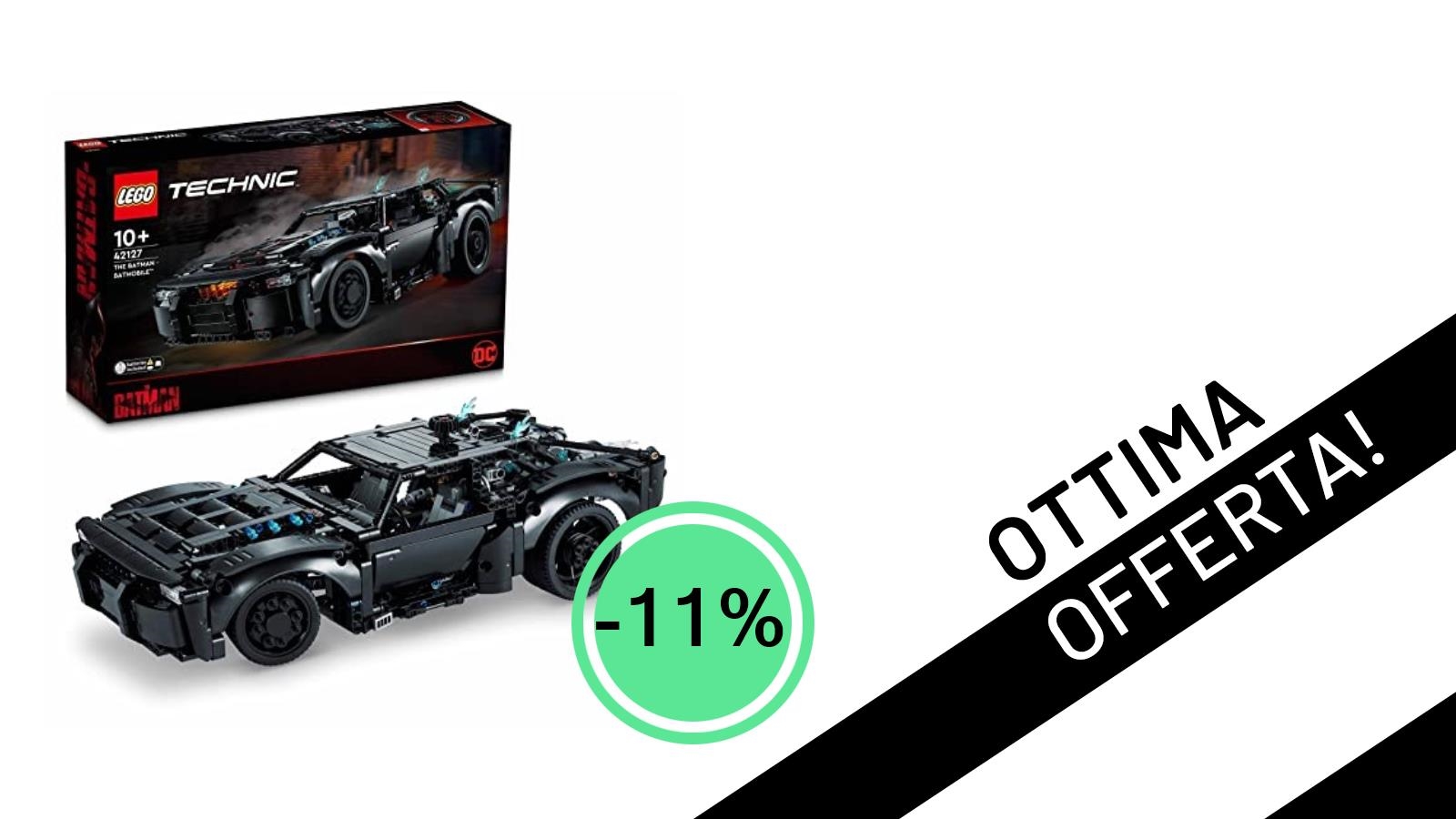 L'iconica LEGO Technic Batmobile 42127 in offerta: divertimento assicurato con il -11%!