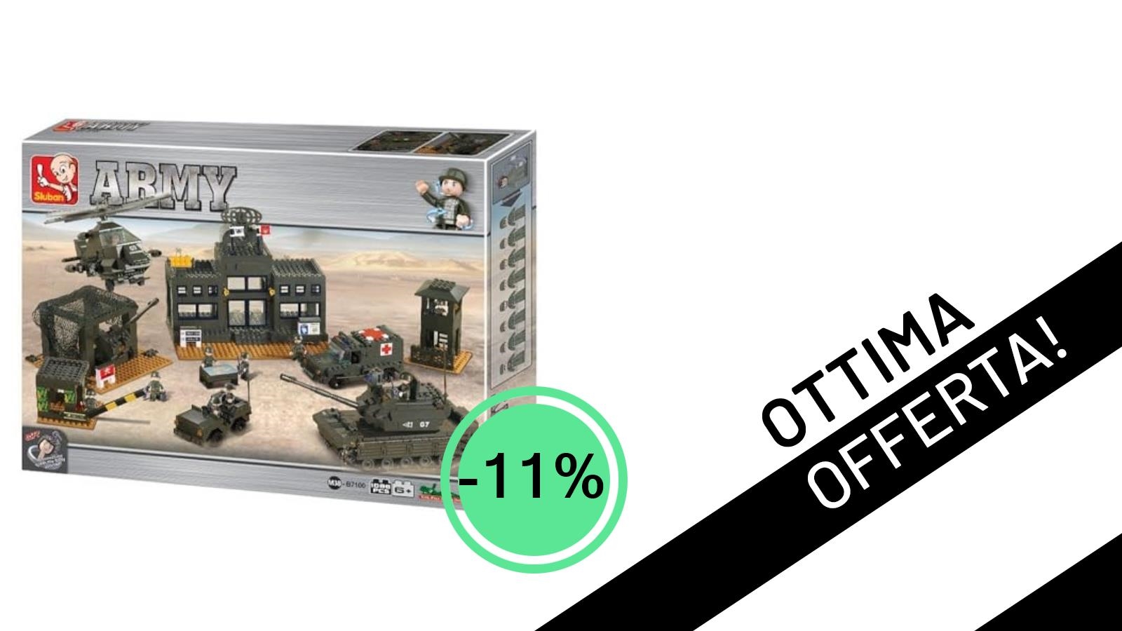 Offerta Imperdibile: Il Set Sluban M38-B7100 Modulare Esercito Sede con il 11% di Sconto!
