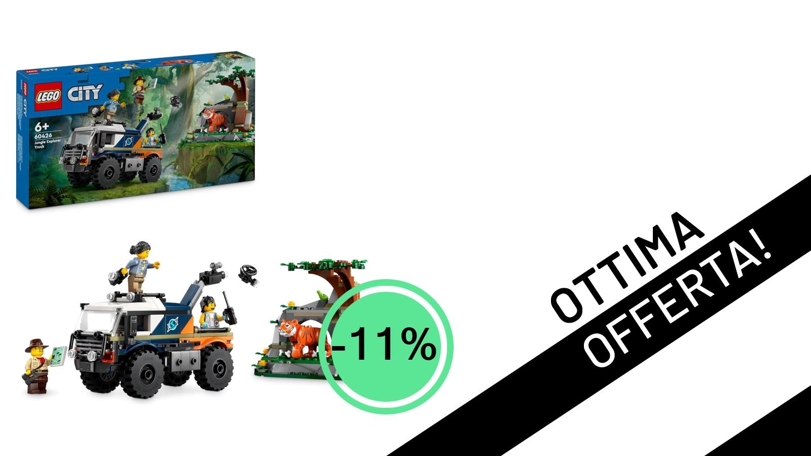 Avventura LEGO City Scontata: Il Fuoristrada dell'Esploratore della Giungla al -11%!