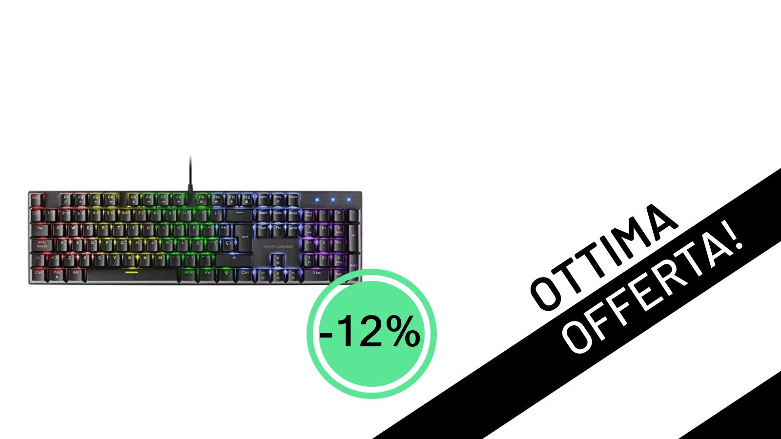 Mars Gaming MK422: La Tastiera Meccanica Gaming RGB a soli 25,50€, un Affare da Non Perdere!