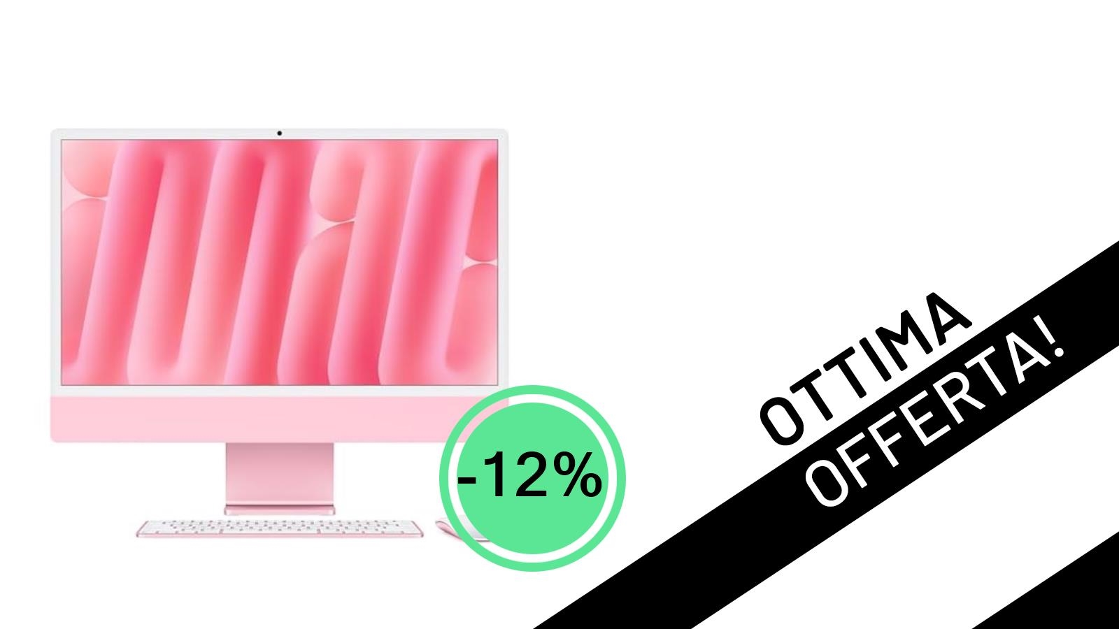 Apple iMac M4 Rosa: L'iconico All-in-One ora tuo con il 12% di sconto a soli 1.350€!