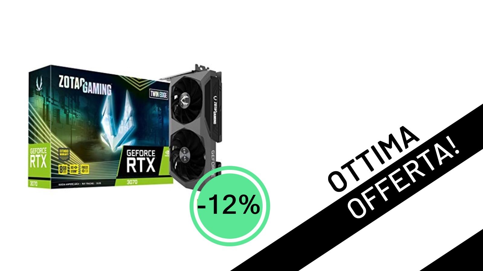 Non perdere l'occasione: la ZOTAC RTX 3070 a un prezzo mai visto con il -12% di sconto!