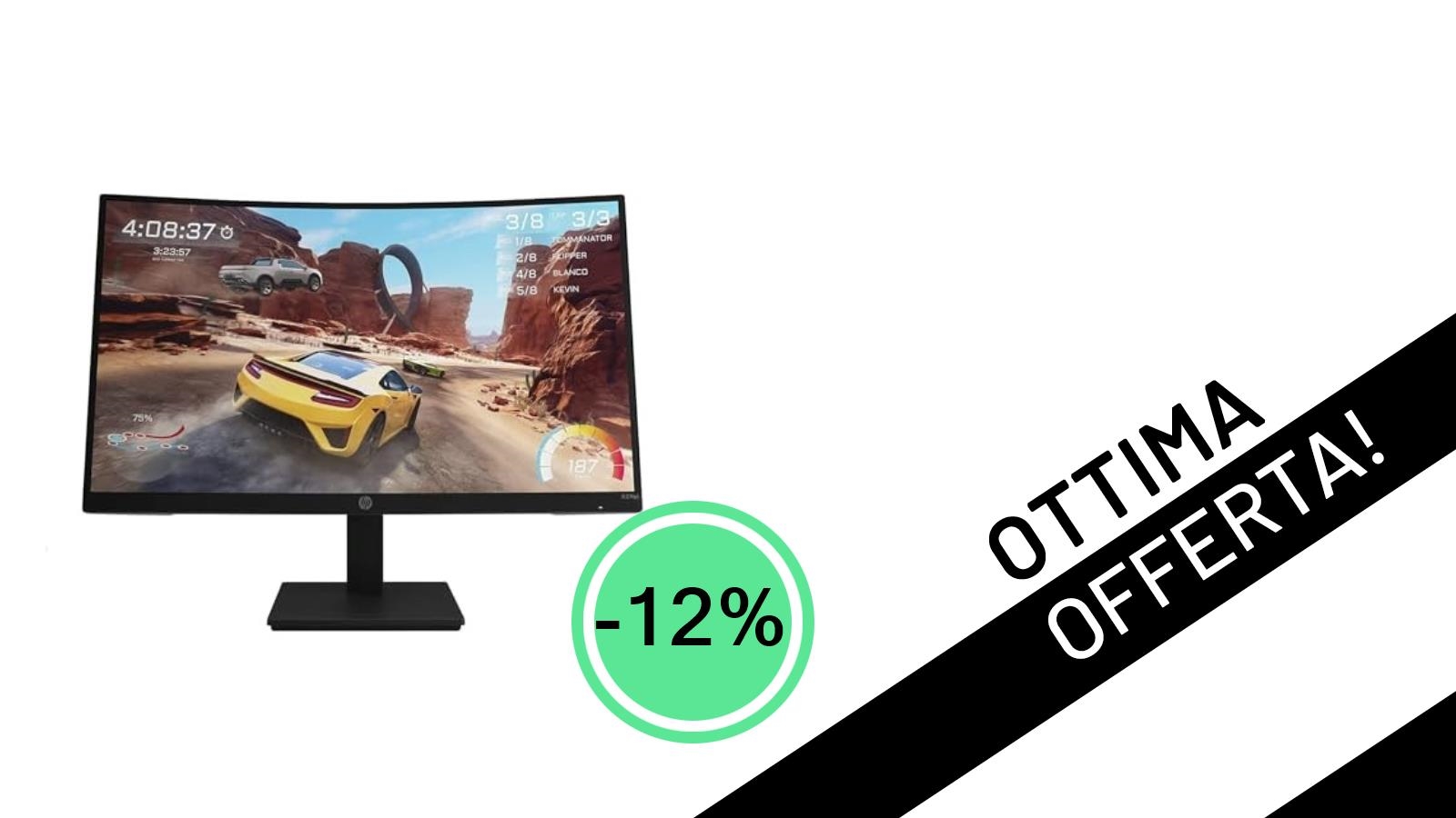 HP X27qc: Il Monitor Gaming Curvo QHD da 165Hz Scende di Prezzo!