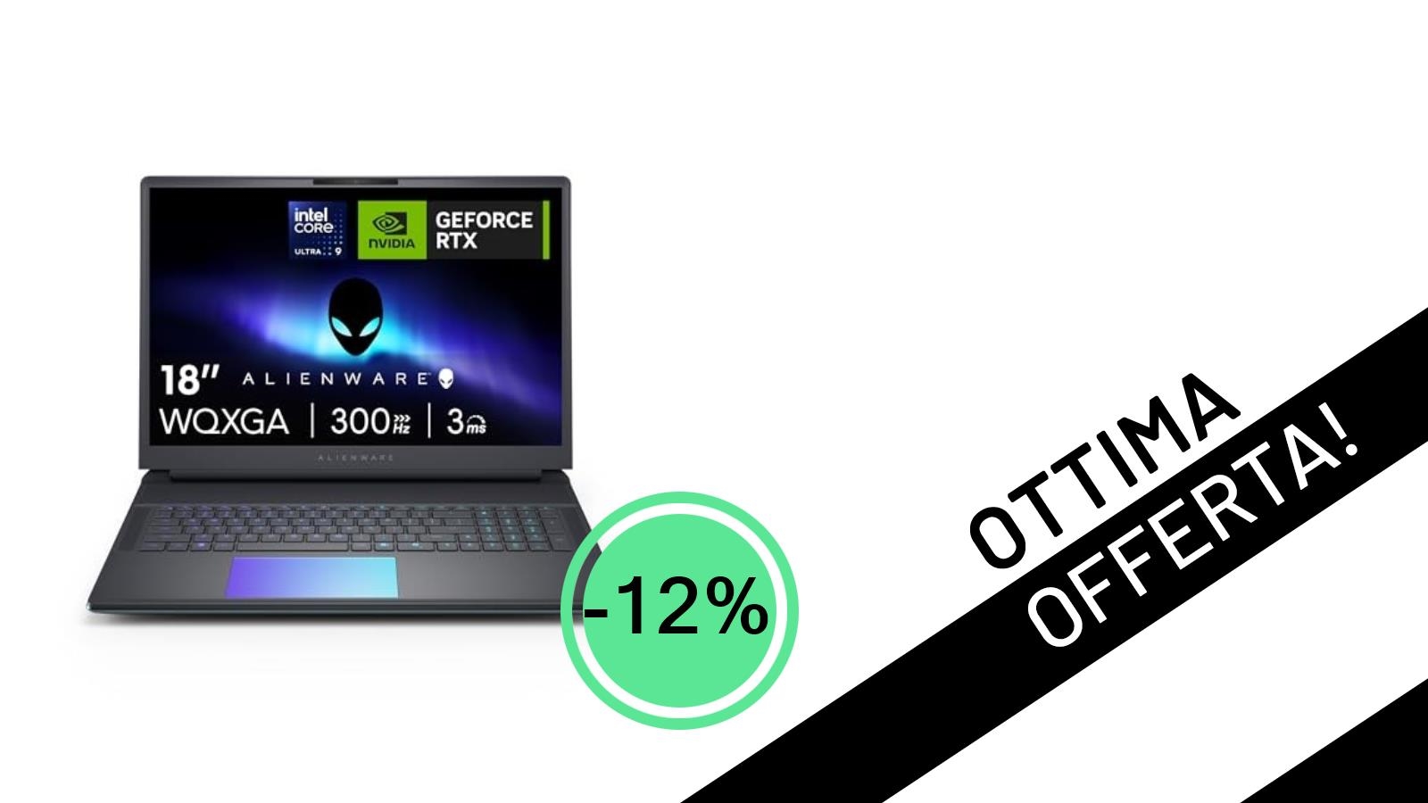 Offerta Esclusiva: Alienware 18 Area-51 con RTX 5080 Scontato del 12% a 3.399,00€!