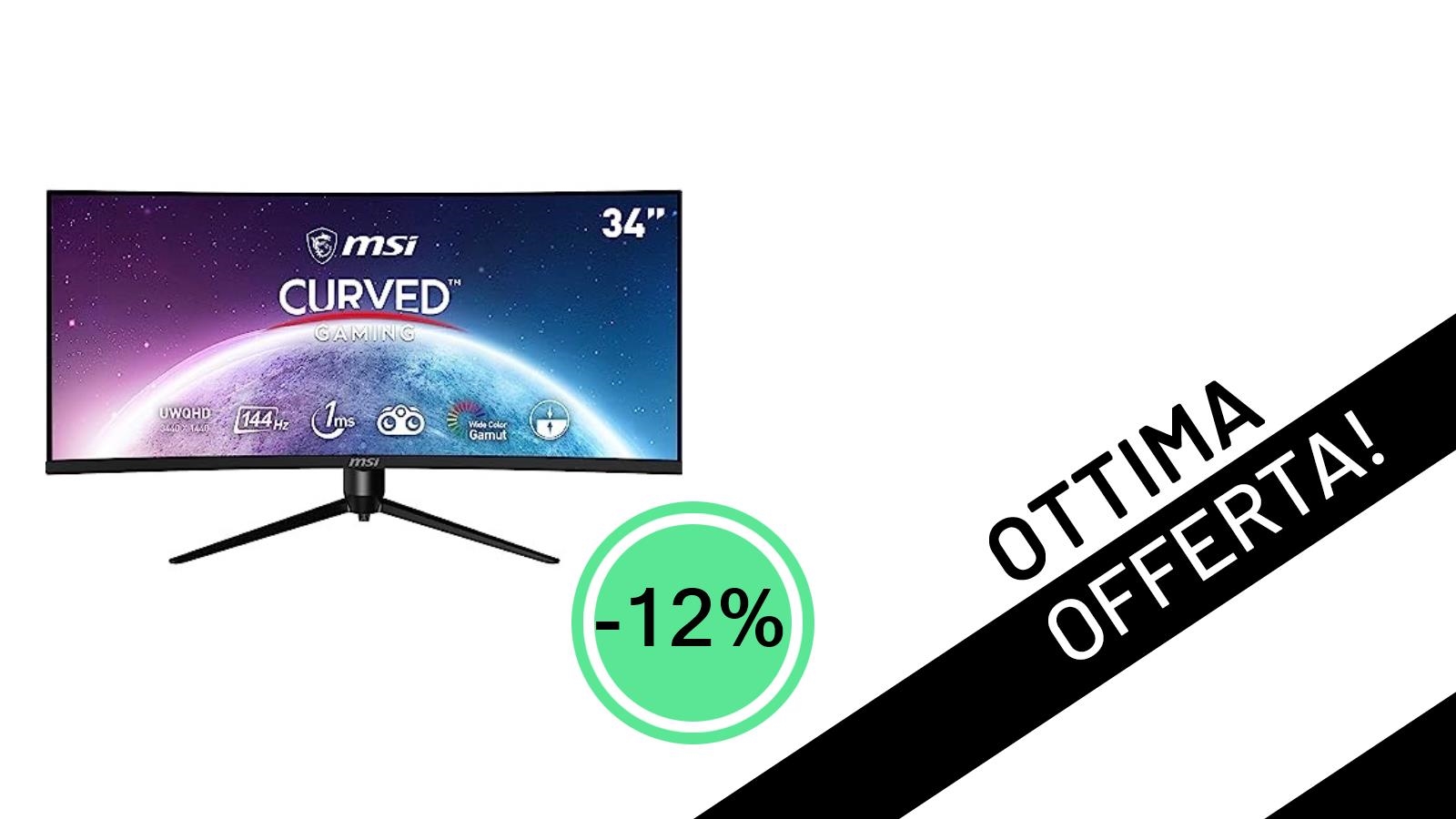 Offerta bomba: il monitor gaming MSI Optix MAG342CQR curvo da 34" è tuo a un prezzo incredibile!