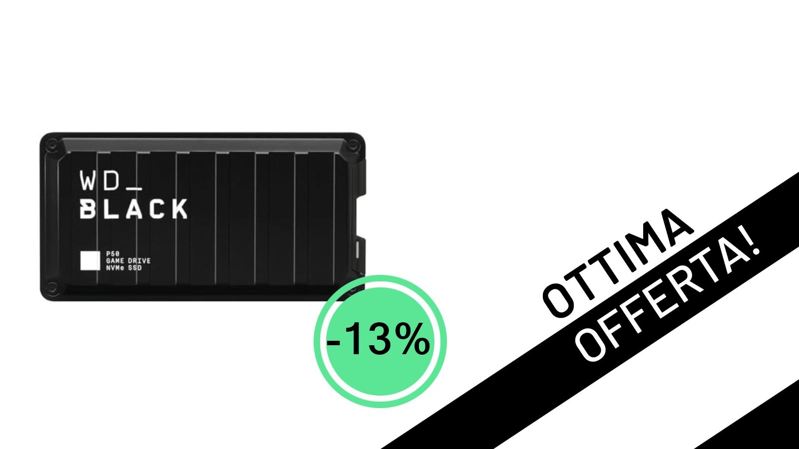 L'SSD WD_BLACK P50 da 4TB è in offerta: performance gaming al top a prezzo scontato!