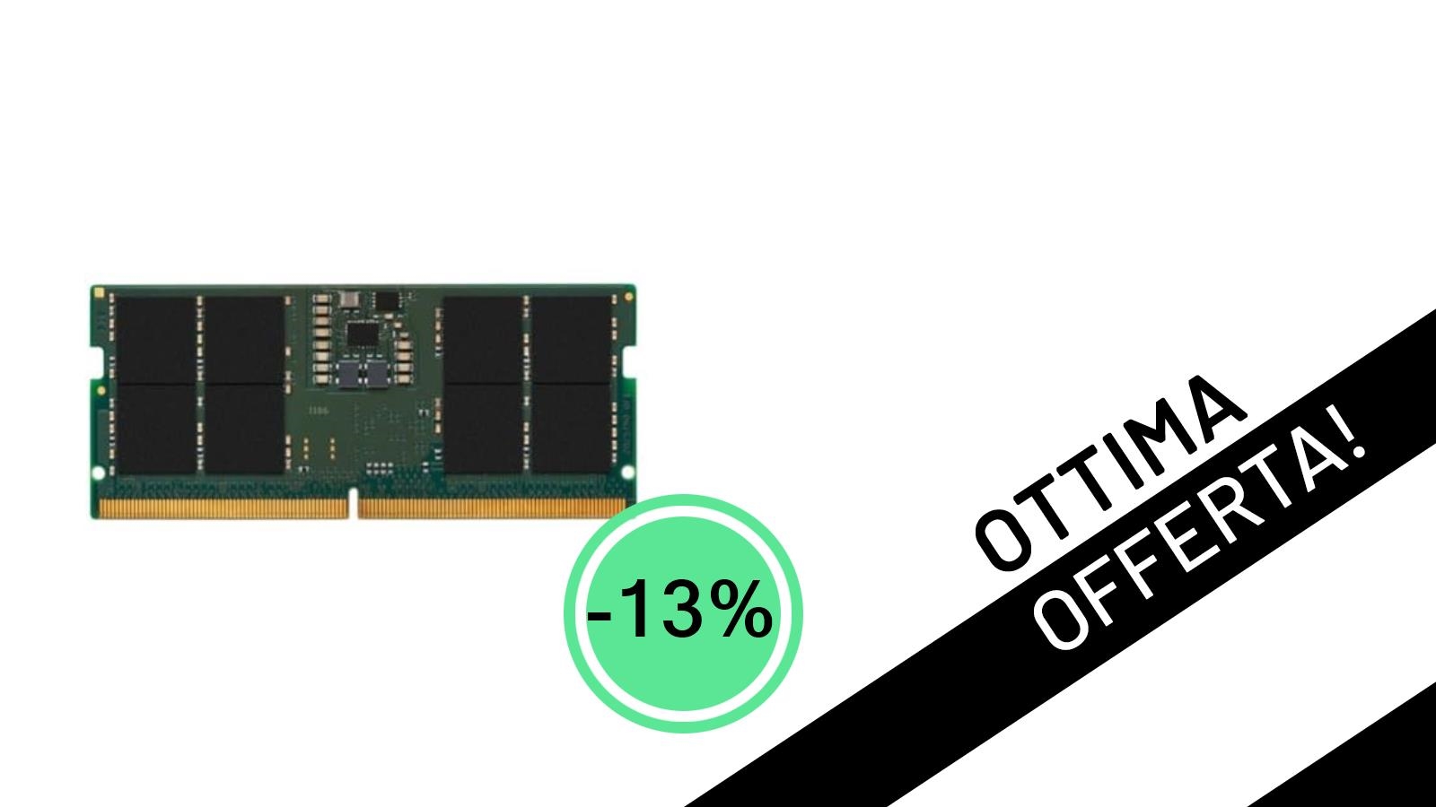 Velocità e Affidabilità: Kingston ValueRAM 16GB DDR5 5600MT/s in offerta a soli 71,99€!