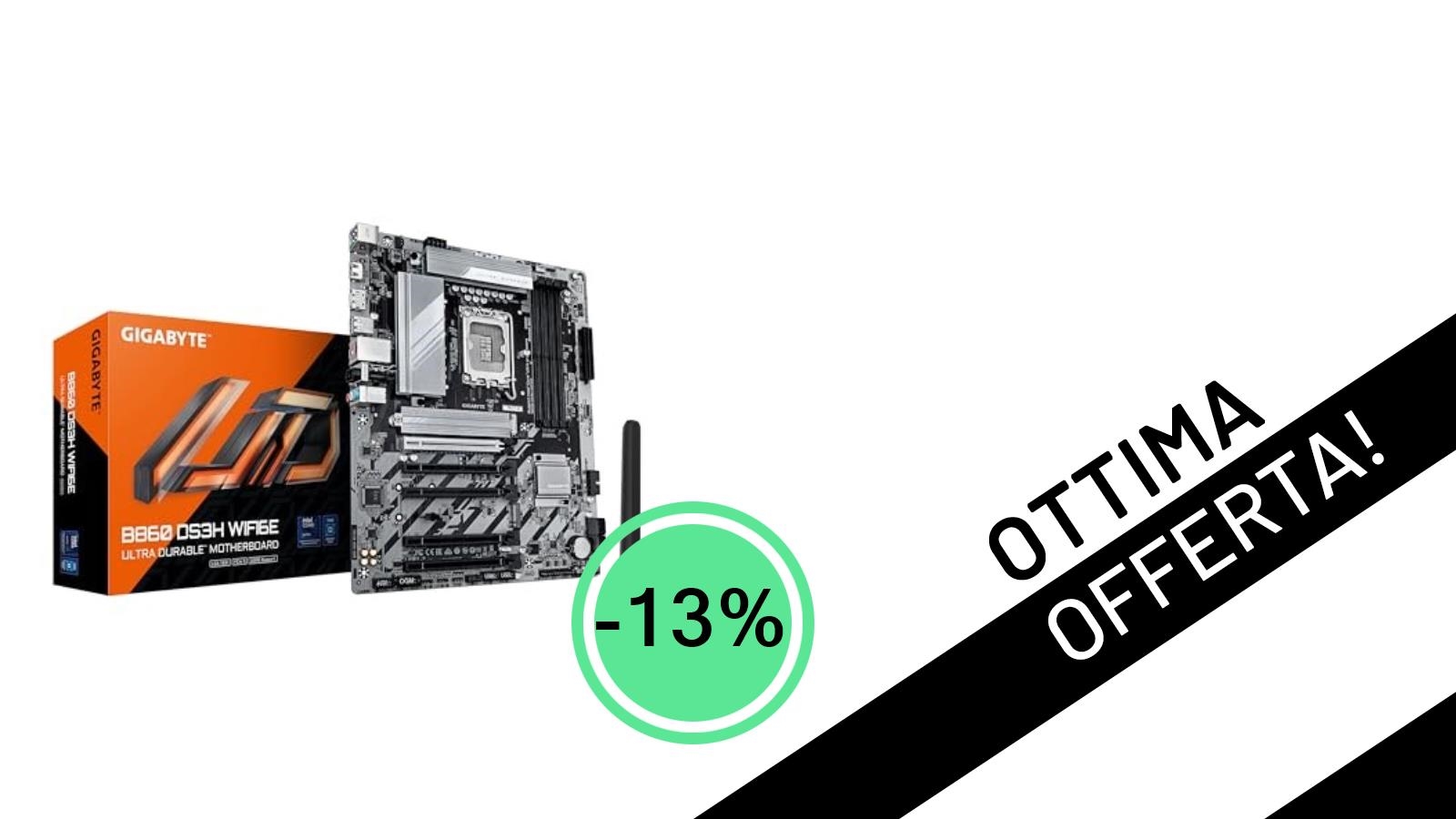 Offerta Imperdibile: La Scheda Madre Gigabyte B860 DS3H WIFI6E al Prezzo Più Basso di Sempre!