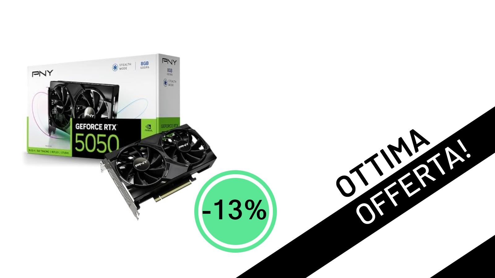 PNY GeForce RTX 5050 8GB: L'occasione da non perdere a soli 286,59€!