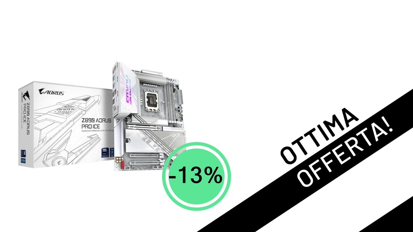 Offerta Lampo: La Scheda Madre GIGABYTE Z890 AORUS PRO ICE Scende a Soli 299,00€!