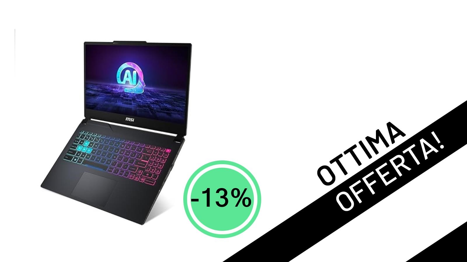 Offerta Imperdibile: MSI Cyborg 15 AI con Intel Ultra 7 e RTX 4050 a soli 1.099,00€!