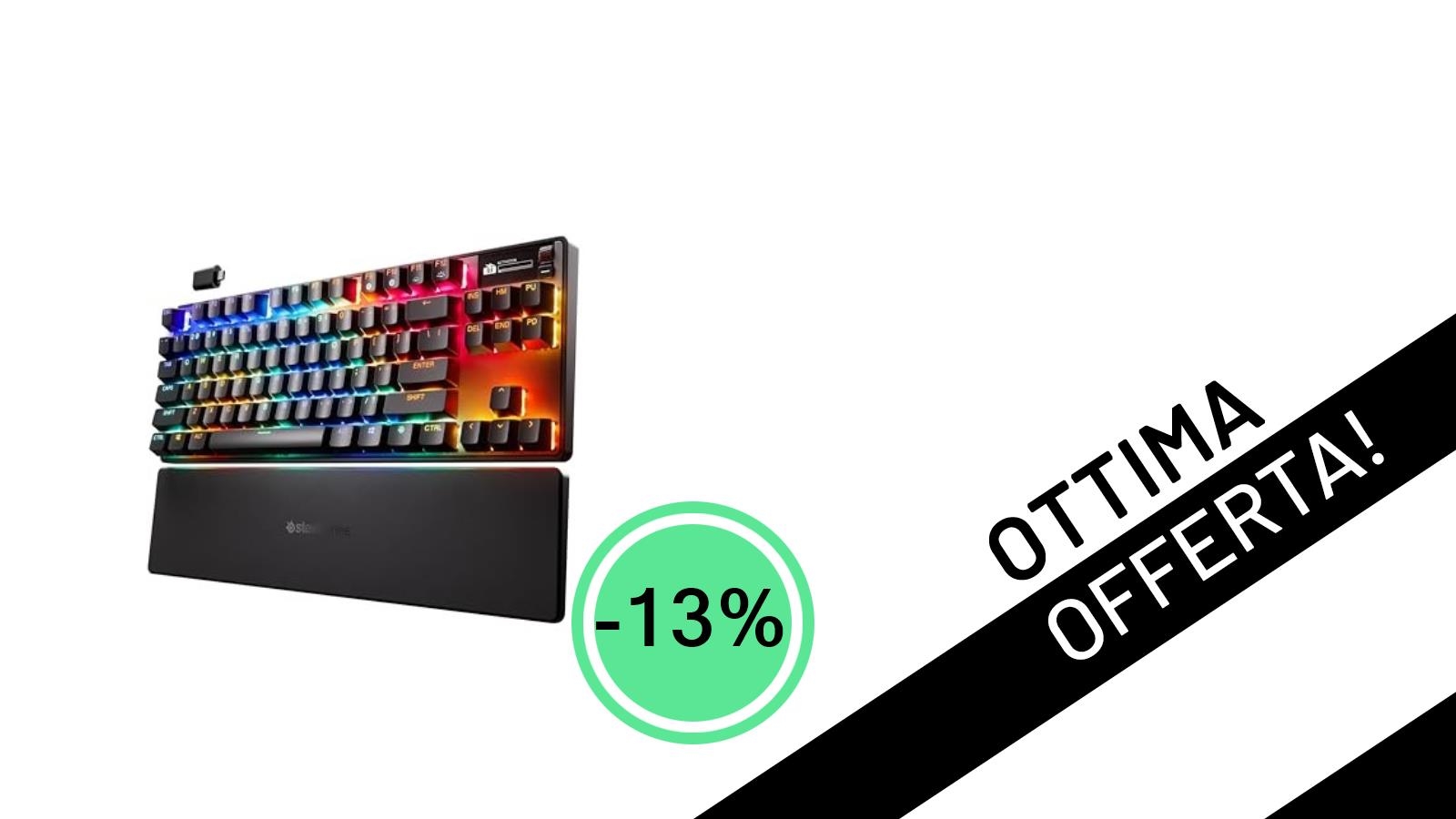 SteelSeries Apex Pro TKL Wireless Gen 3: La Tastiera Gaming Definitiva Scontata del 13% a 260,62€!