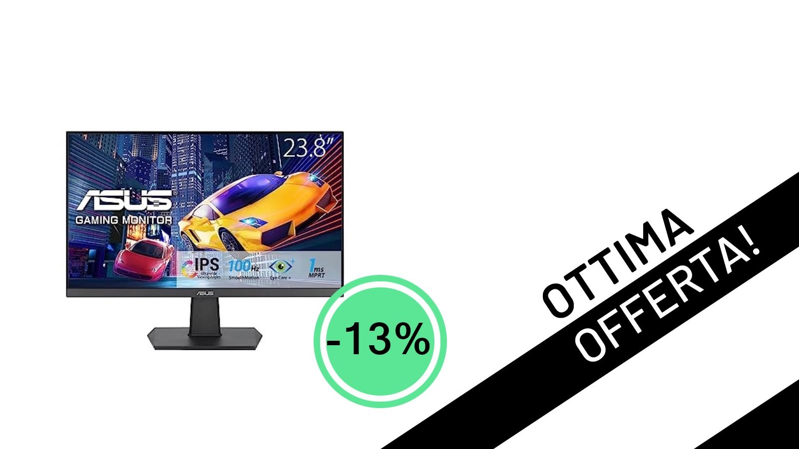 Offerta Imperdibile: ASUS VA24EHF, il Monitor Gaming 100Hz con Eye Care, Scontato del 13%!