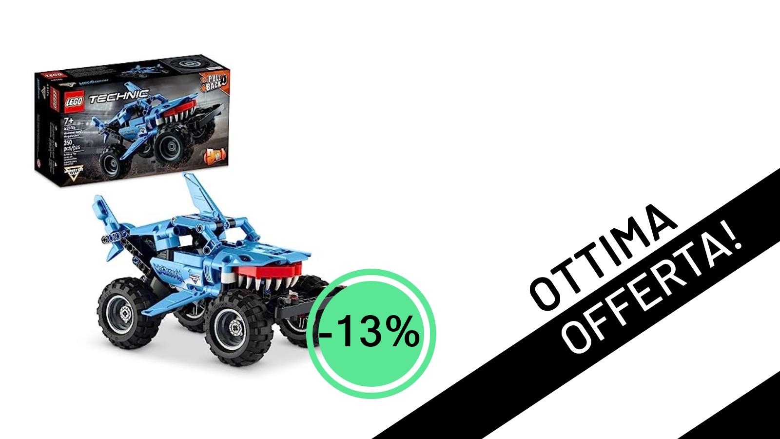 L'epico LEGO Technic Monster Jam Megalodon 42134 sfreccia in offerta: -13% a soli 49,00€!