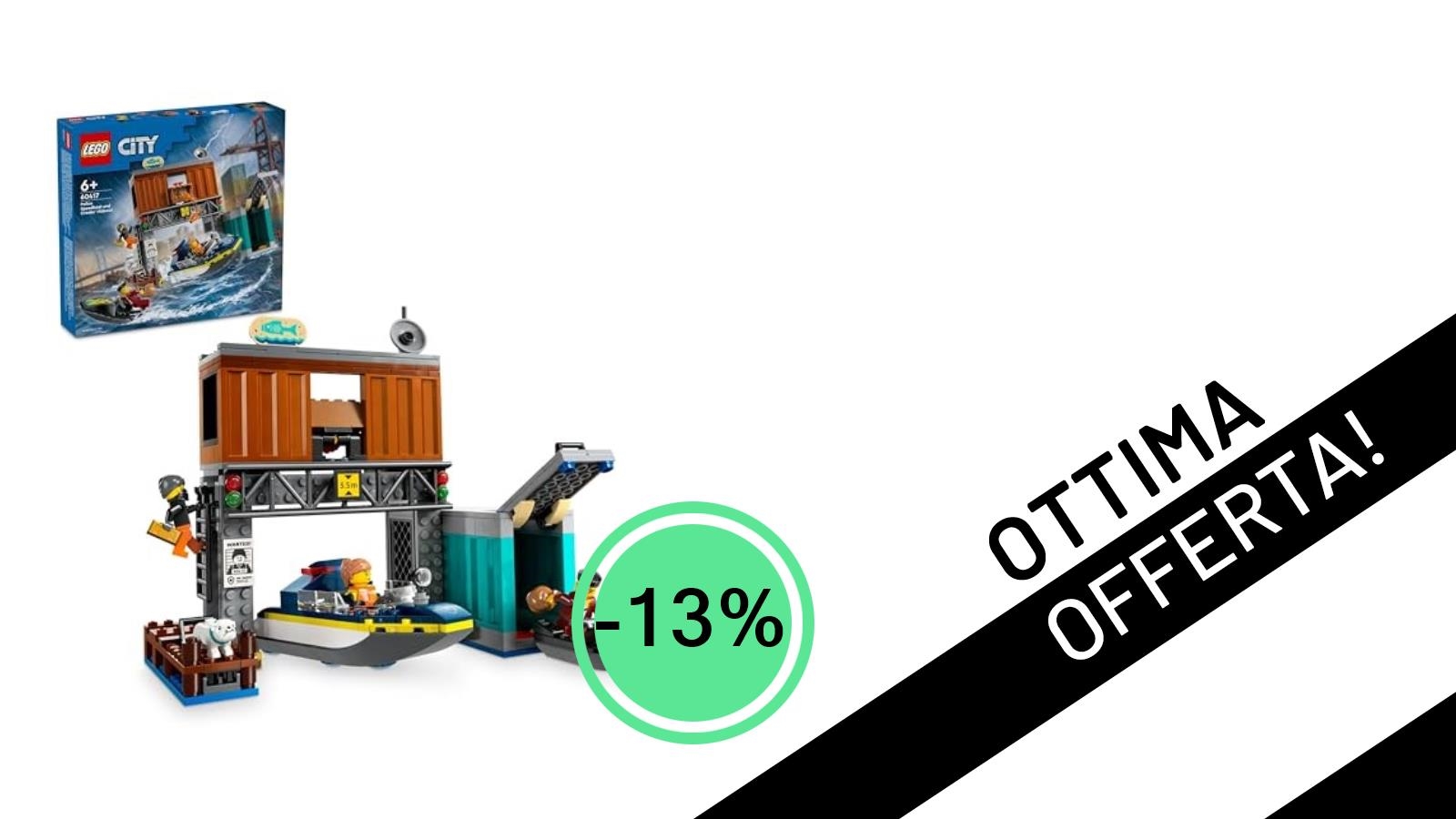 LEGO City in Offerta Imperdibile: Salpa all'Azione con la Motoscafo della Polizia e il Nascondiglio dei Criminali!