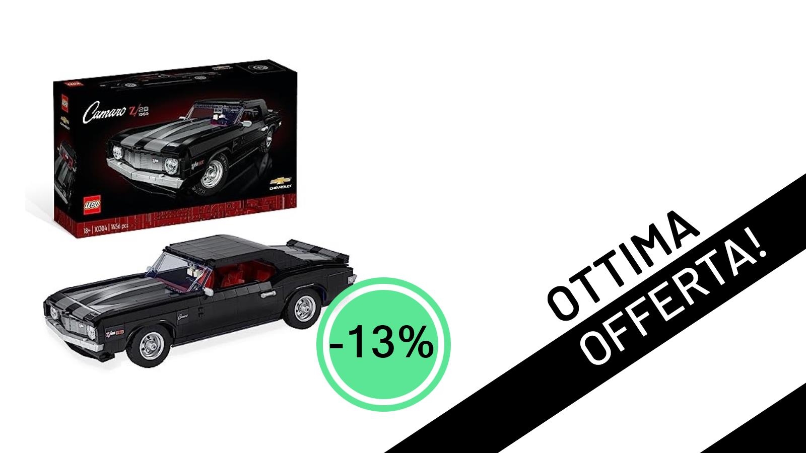 Non perdere l'occasione: la leggendaria LEGO Icons Chevrolet Camaro Z28 in offerta a soli 180,00€!