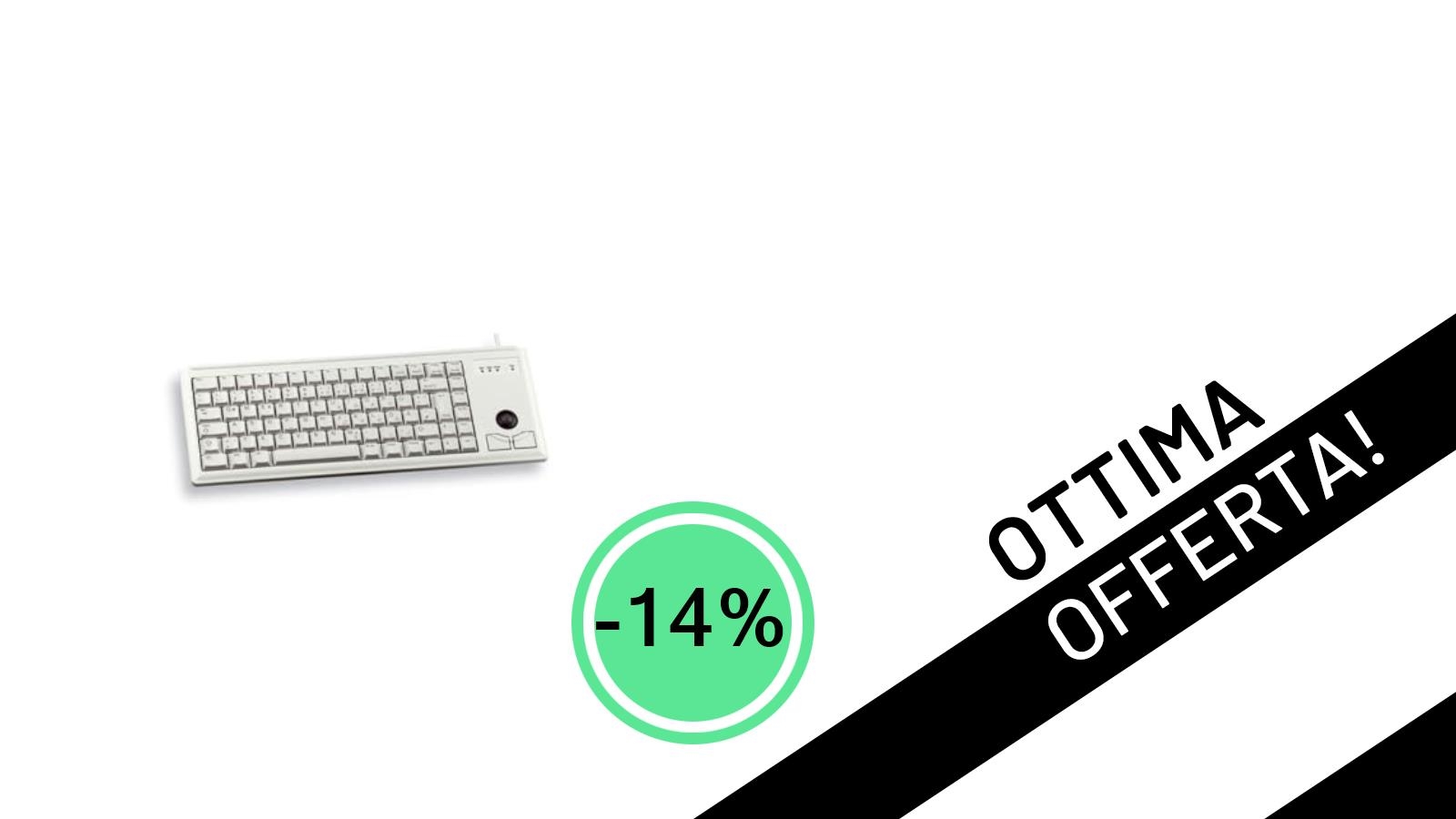 La tastiera gaming CHERRY G84-4400 con trackball scende di prezzo: un'offerta imperdibile!