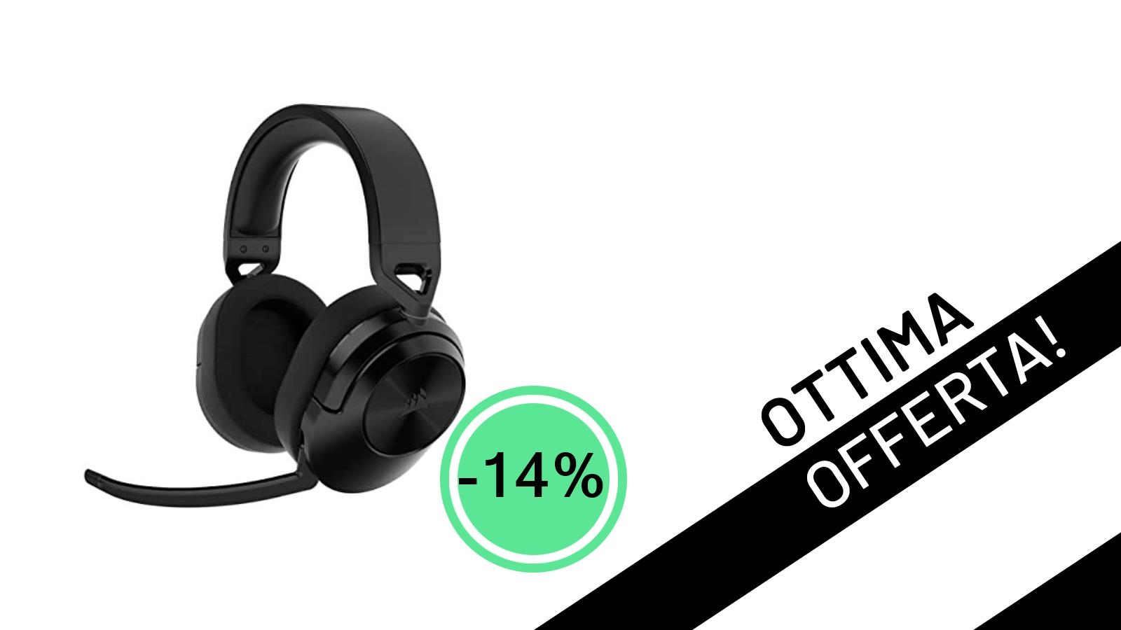 Un'Offerta da Non Credere: Le Cuffie Gaming Corsair HS55 WIRELESS CORE Scontate del 14%!
