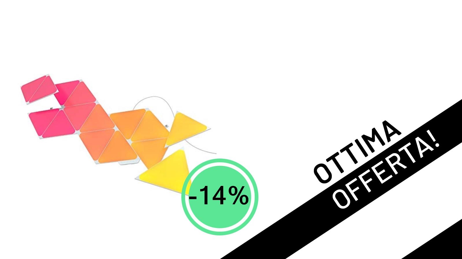 Nanoleaf Shapes Triangle Starter Kit: L'Illuminazione Smart che Trasforma la Tua Casa, Ora con il 14% di Sconto!
