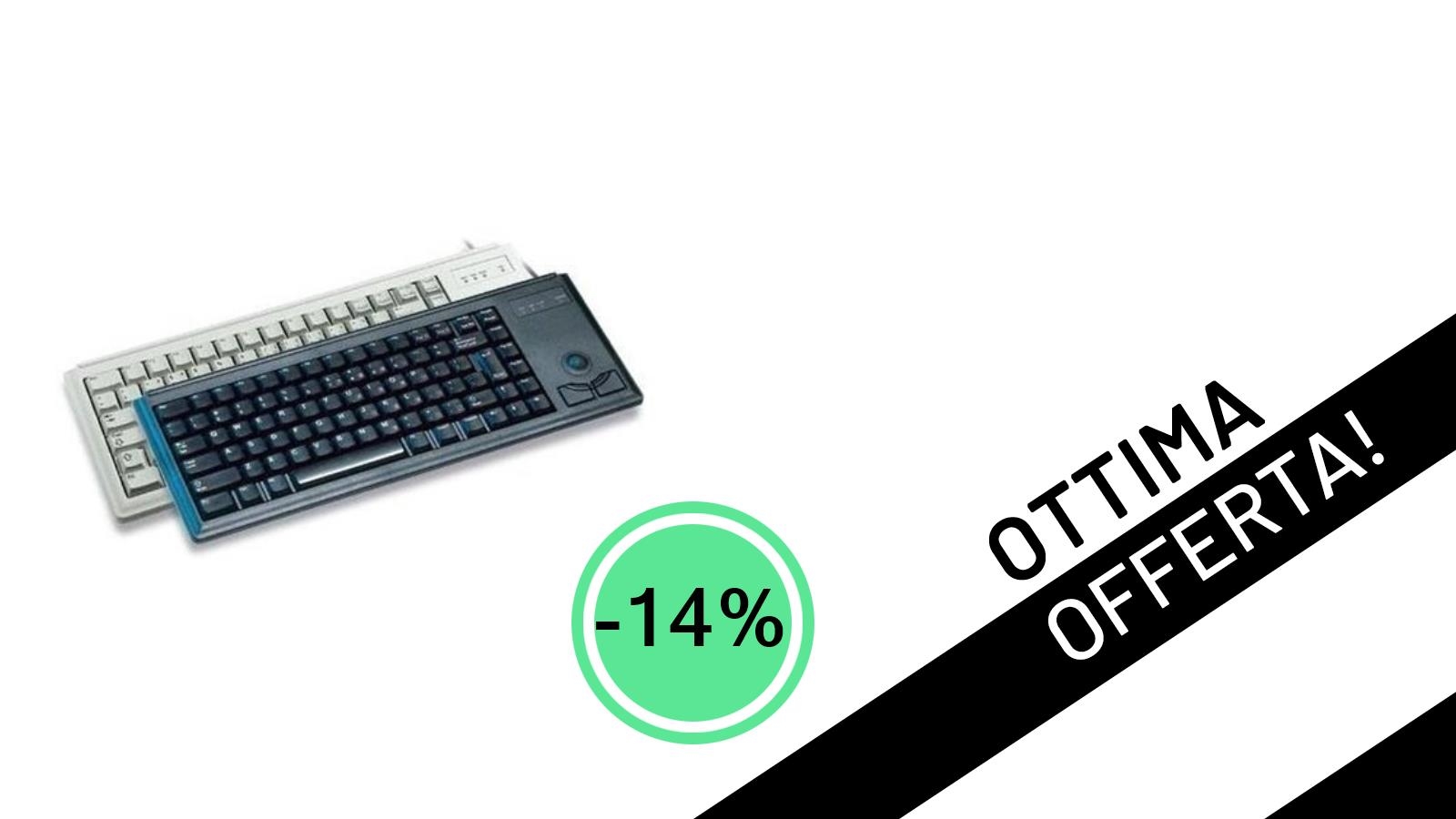La tastiera gaming CHERRY G84-4400 con trackball scende di prezzo: un'offerta imperdibile!
