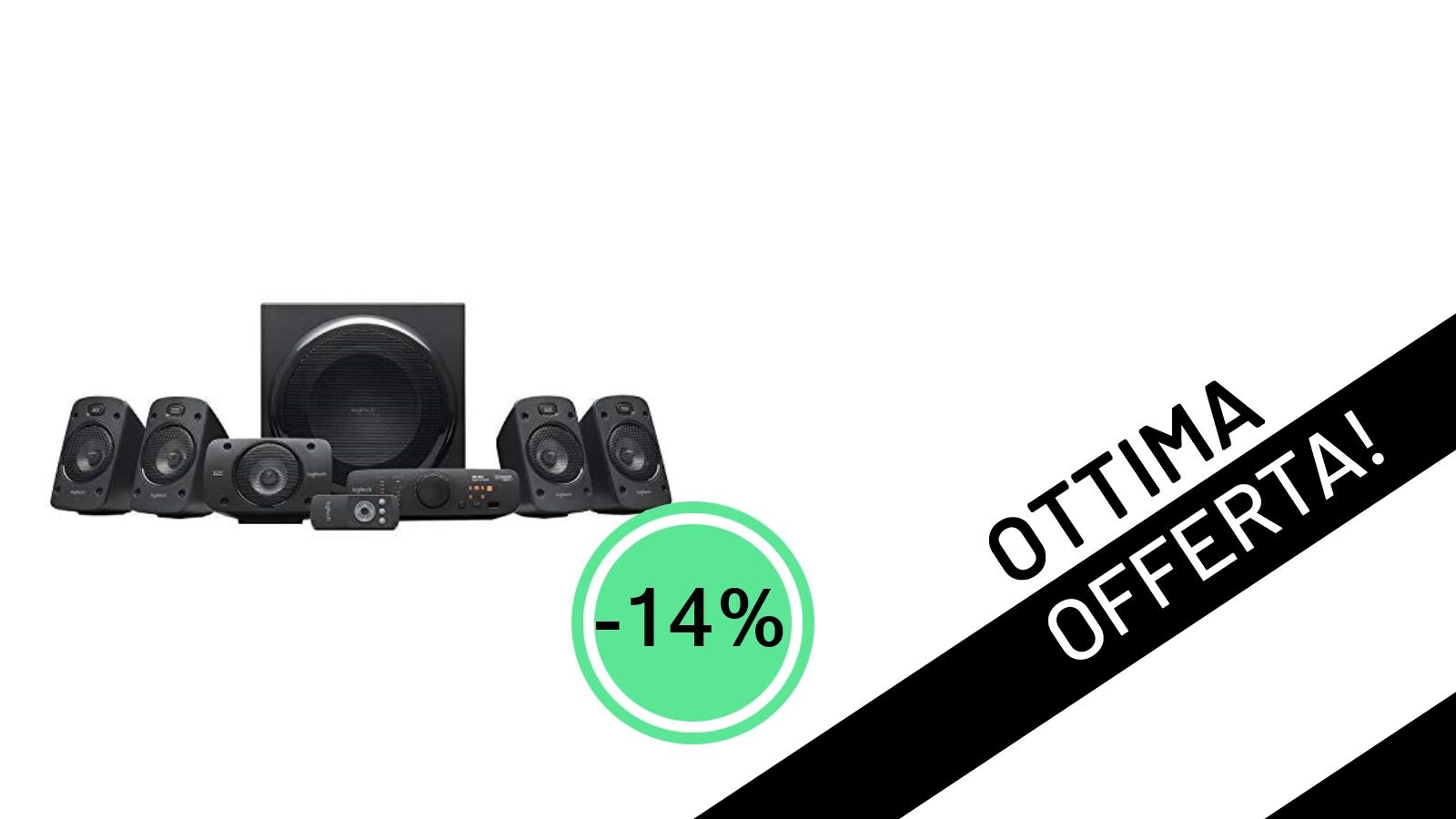Offerta Esplosiva: Logitech Z906 5.1, il Sistema Audio Definitivo per il Tuo PC, Scontato del 14%!