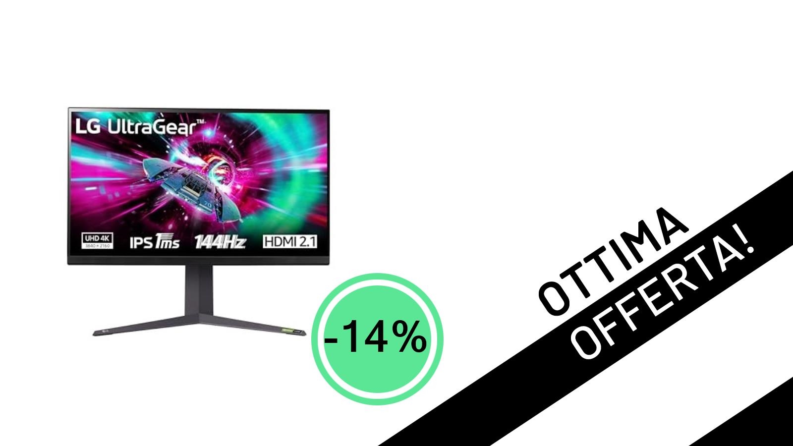 LG UltraGear 32GR93U: Il Monitor Gaming 4K a 144Hz con HDMI 2.1 in Offerta Imperdibile a 498,33€!