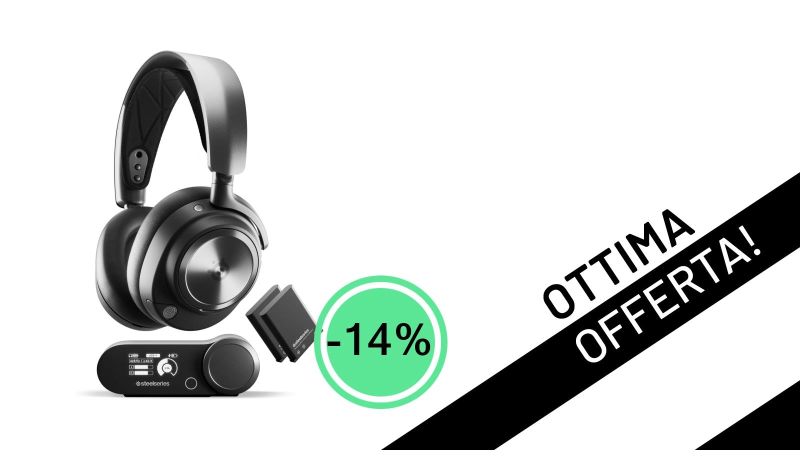 SteelSeries Arctis Nova Pro Wireless: L'Audio Gaming Definitivo Scontato del 14%!