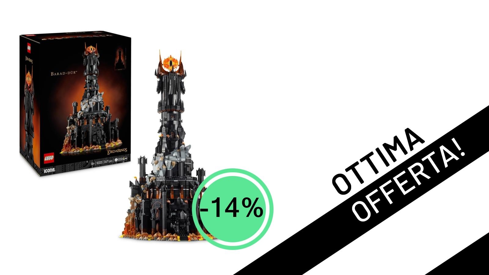 La Barad-dûr LEGO Icons de Il Signore degli Anelli: La Torre di Sauron Ti Aspetta con uno Sconto Imperdibile!