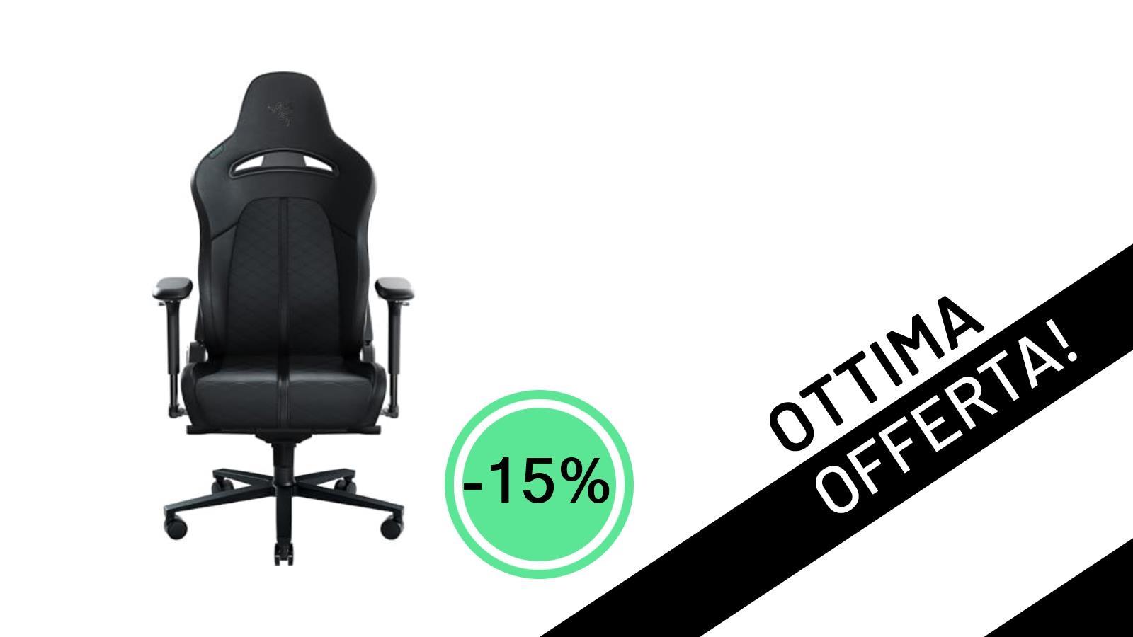 Offerta Imperdibile: La Sedia da Gaming Razer Enki (Black) al -15% per il Tuo Setup da Sogno!