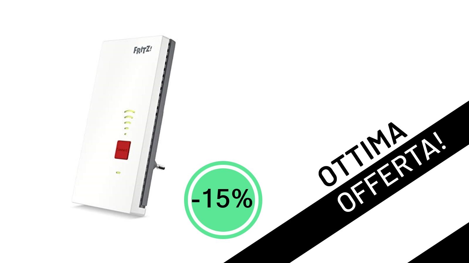 FRITZ!Repeater 2400: L'Estensore Wi-Fi Mesh Potente Ora Scontato del 15% a 100€!