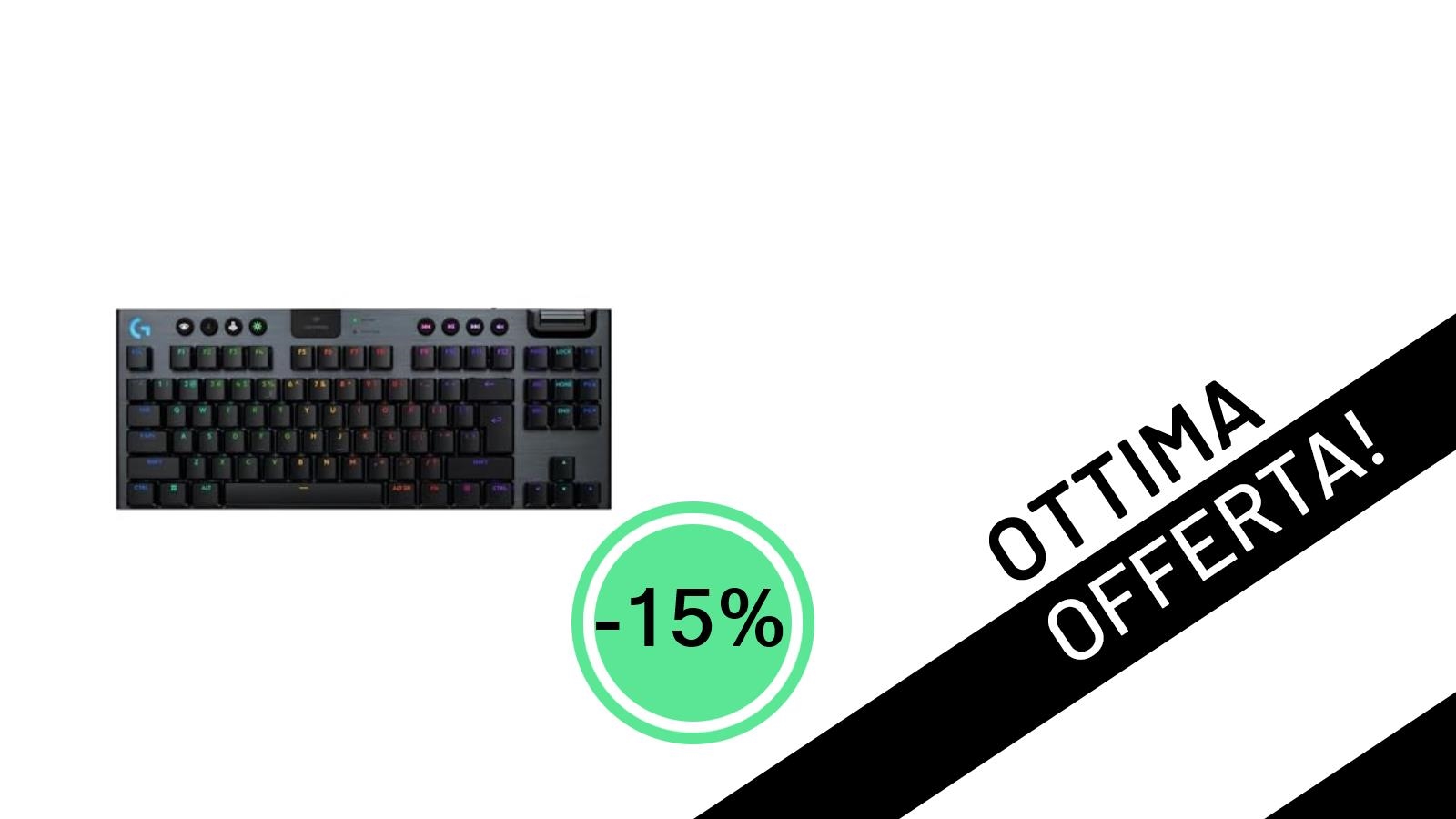 Offerta imperdibile: la Logitech G G915 X LIGHTSPEED TKL, tastiera gaming di fascia alta, tua a soli 191,99€!