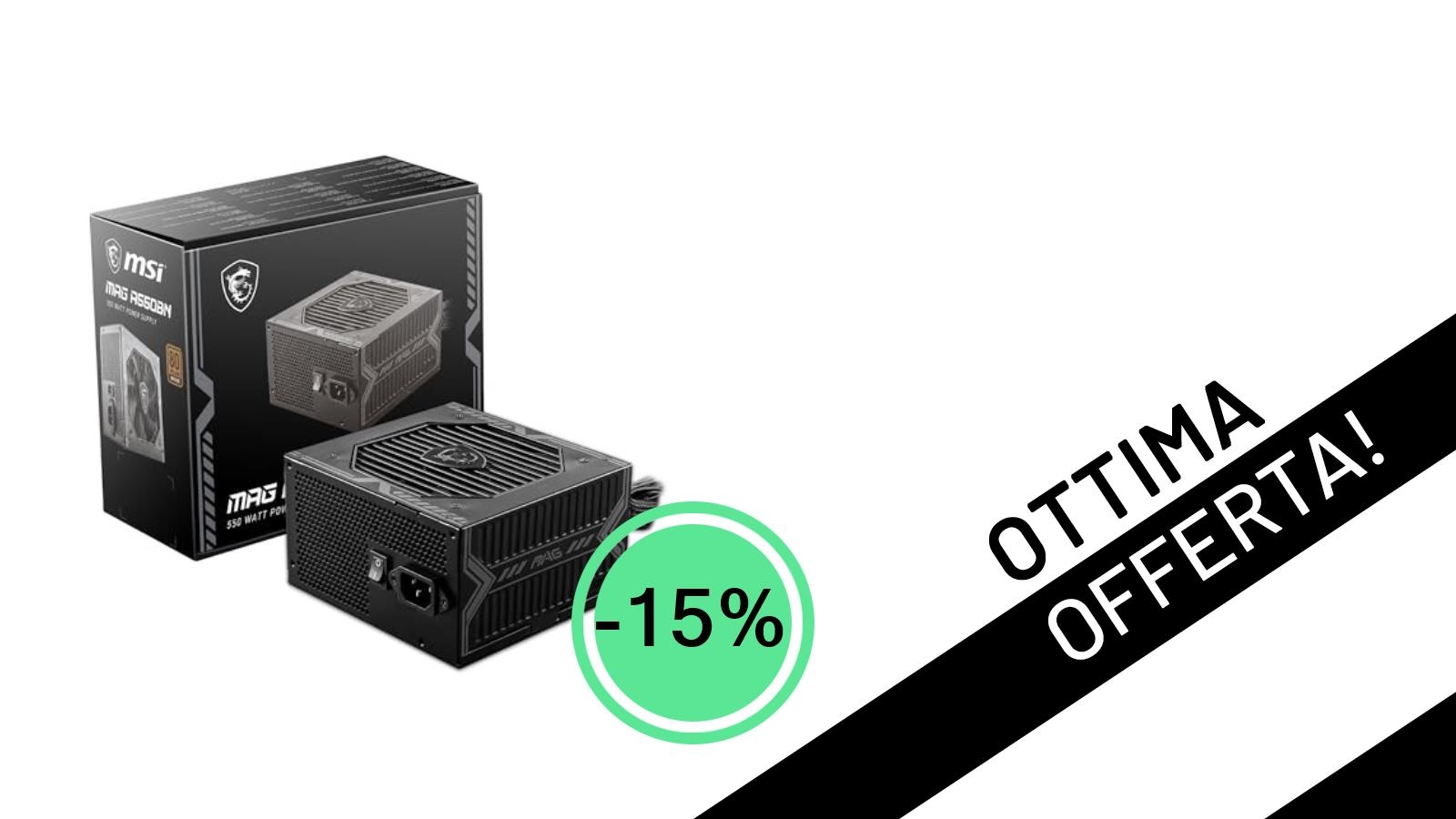 Offerta Imperdibile: L'Alimentatore MSI MAG A550BN a soli 49,99€!